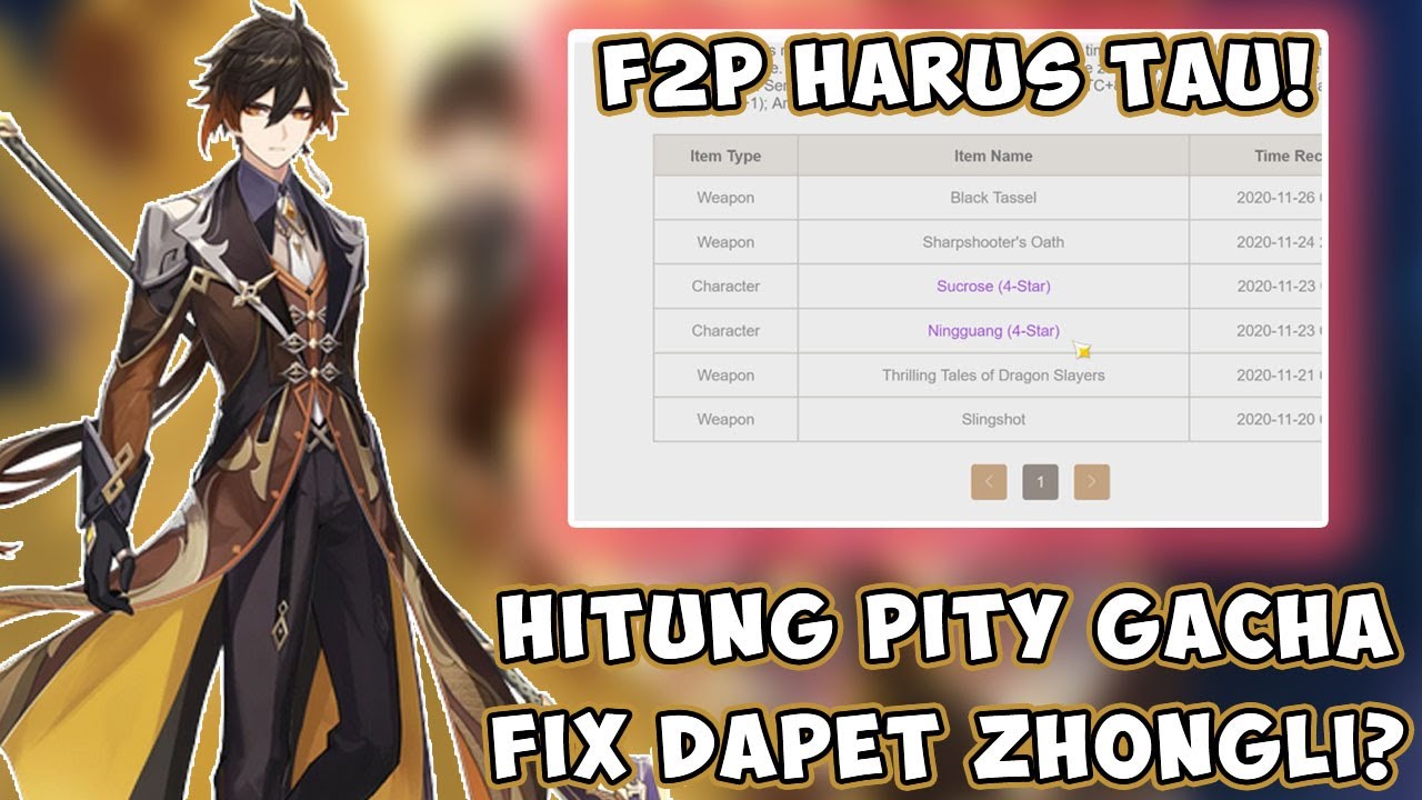 Hitung Pity Sistem Gacha Kalian Yakin Dapet Zhongli Genshin Impact Indonesia YouTube