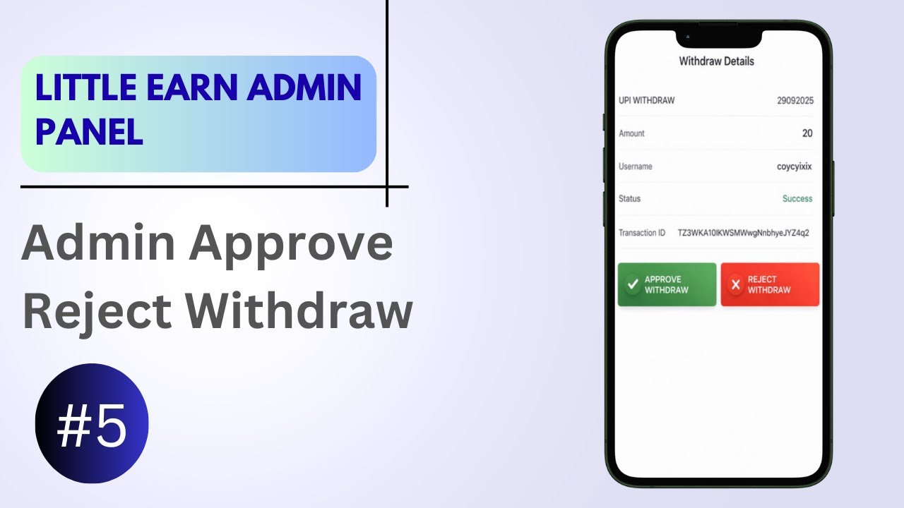 ADMIN APPROVE OR REJECT WITHDRAW | ADMIN PANEL | SKETCHWARE | PART #5 ...