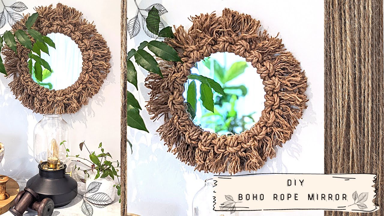 DIY Boho mirror decor - Super easy and budget friendly - YouTube