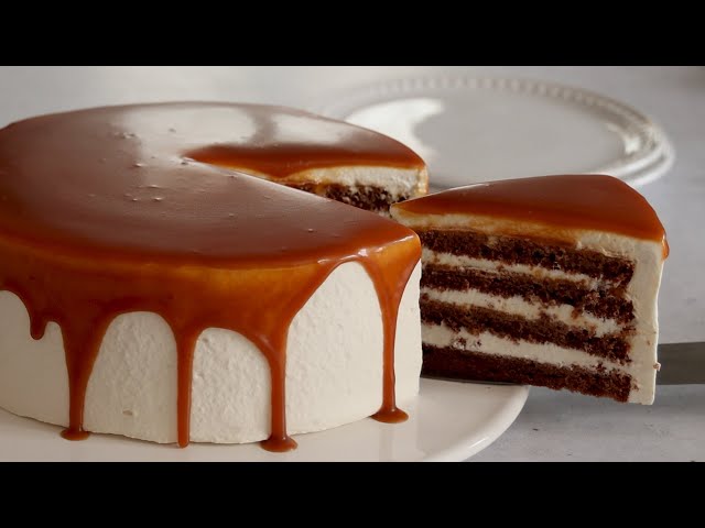 Perfect layers! | London Fog Cake recipe ◇キャラメルアールグレイ
