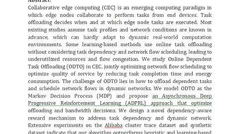 Dynamic Task Offloading in Edge Computing Based on Dependency Aware Reinforcement Learning