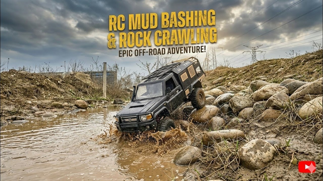 Mn82s Mud Bash and Rock Crawling #rchobby #rcoffoad #toyota #lc79 