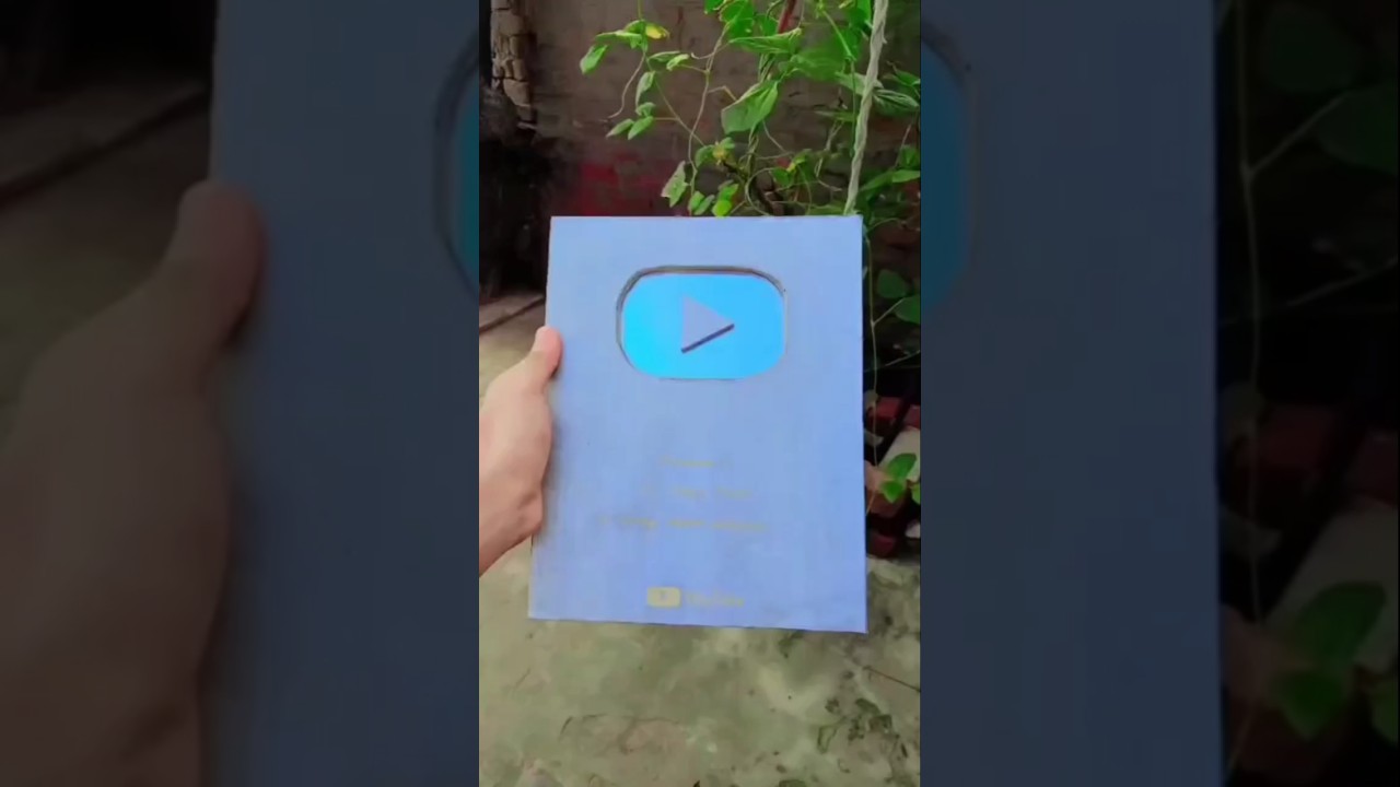 How to make cardboard silver play button 