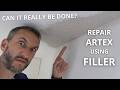 How to repair artex ceiling with filler. Fix textured finish using easifill. Textured plaster repair