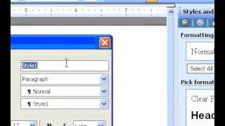 Microsoft Office Word 2003 Create a new style Wealth