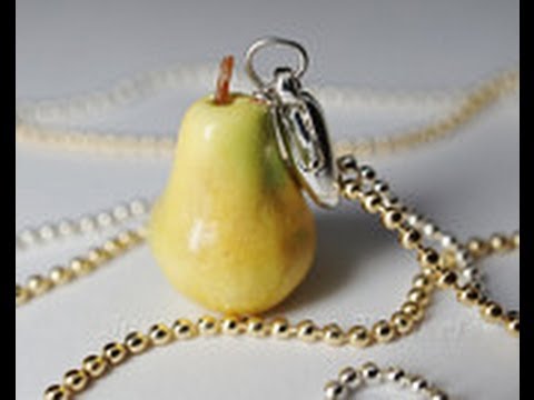 Pear Tutorial, Miniature Food Tutorial, Polymer Clay Tutorial - YouTube