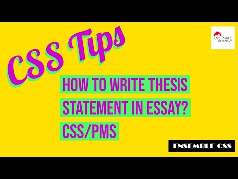 how to write thesis statement in css essay