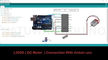 DC Motor with Direction And Speed Control  |  L293D Motor Driver