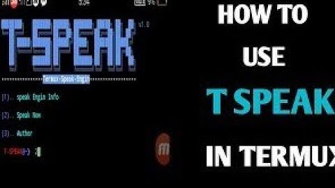 Termux Speak tool ||Cyber ashan||