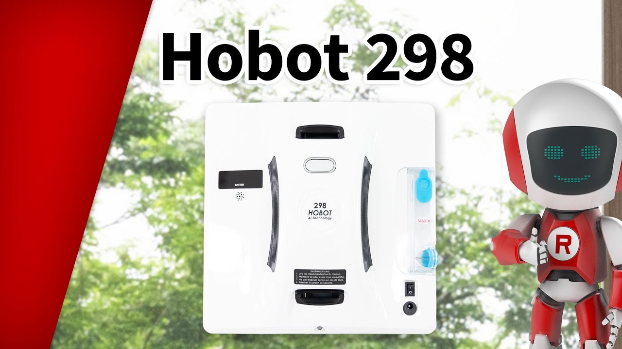 Hobot 298 - a window cleaning robot with ultrasonic spray system - YouTube