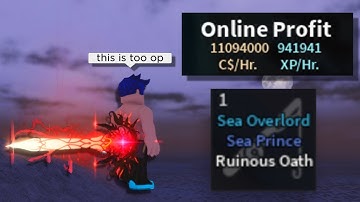 making MILLIONS with the RUINOUS OATH rod in Fisch...