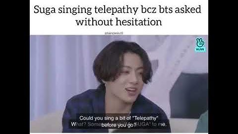 Suga singing telepathy without  hesitation 💜💜