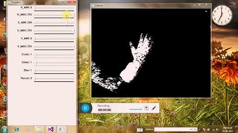 Cursor movement by hand gestures