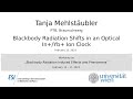 Tanja Mehlstäubler - Blackbody Radiation Shifts in an Optical In+/Yb+ Ion Clock