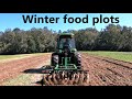 #191 Planting winter deer food plots! John Deere 4066R