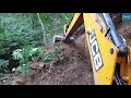 Hilly Narrow Rough Road Construction-JCB Backhoe Loader-Skillful Operator