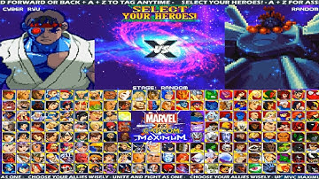 Cyber Ryu vs Challengers - Marvel vs Capcom Mugen
