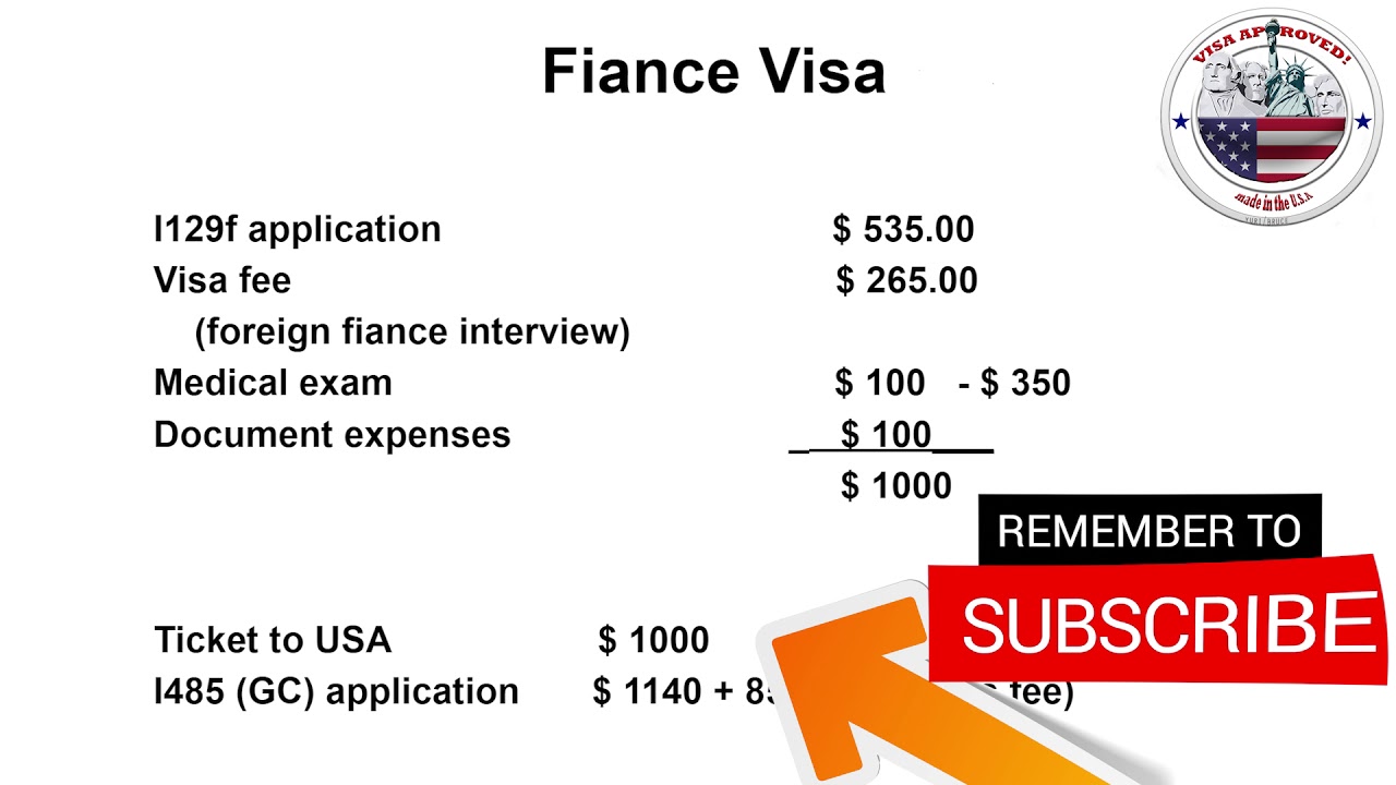 How much does the fiance visa cost 2019 YouTube