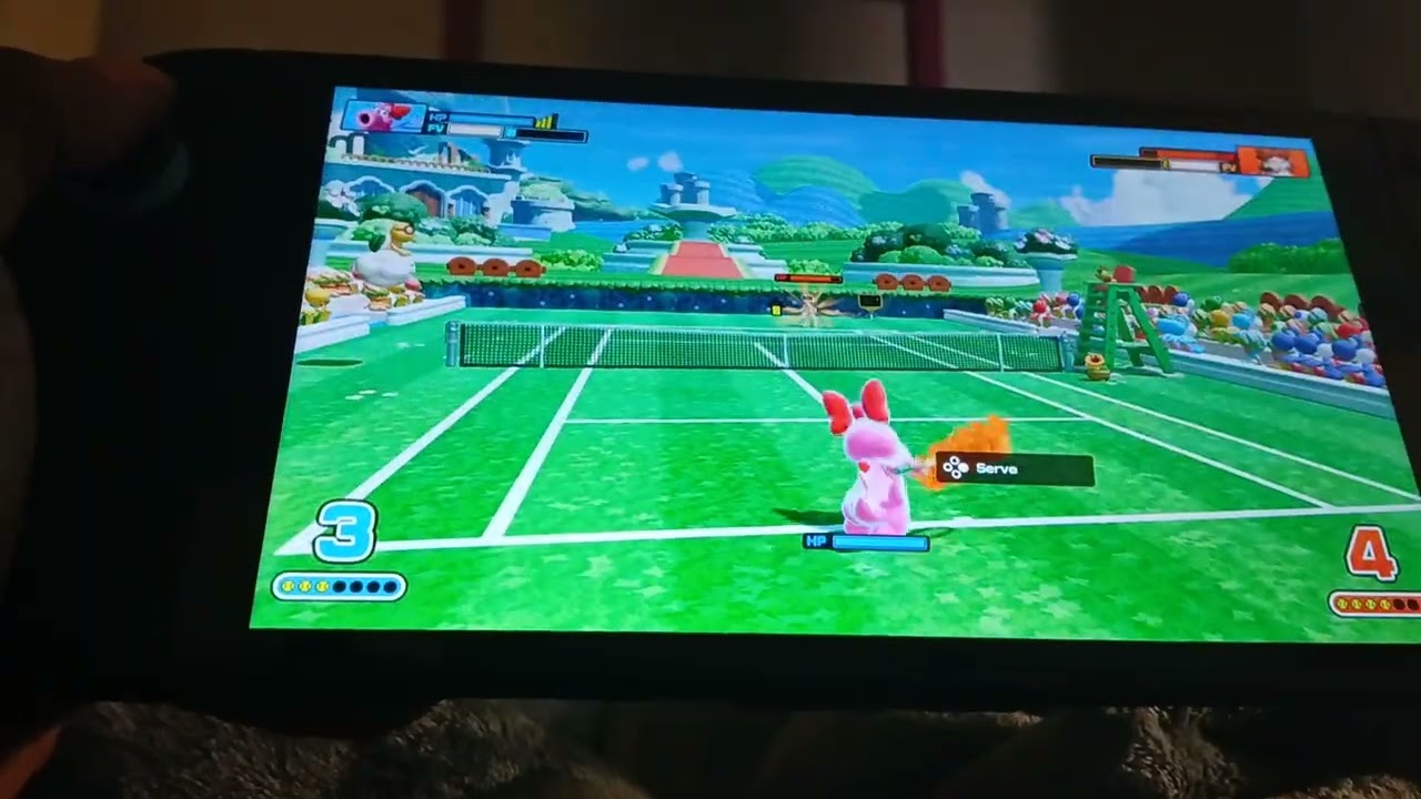 Playing ranked on Mario tennis fever 