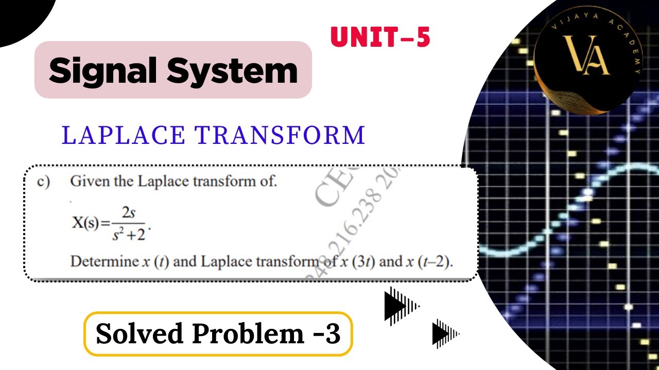 Solved Problem -3 | LAPLACE TRANSFORM | Signal System | Vijaya Academy ...