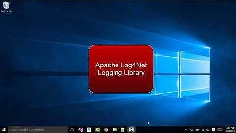 Test Automation usage of Log4Net  logging library