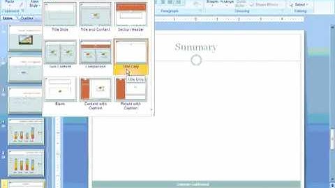 Apply a different layout to your PowerPoint 2007 slides