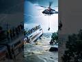 🚨🚁🌊 "Insane Helicopter Rescue! Train Passengers Trapped in Mega Flood" #shorts #viralnow