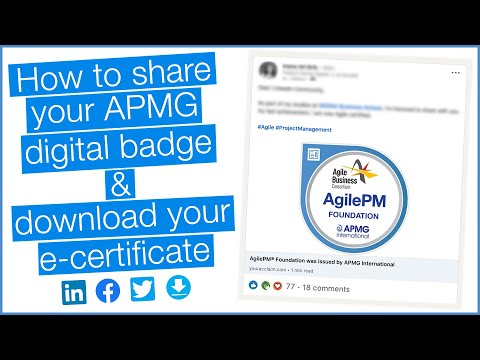 Sharing your APMG digital badge & downloading your e-certificate