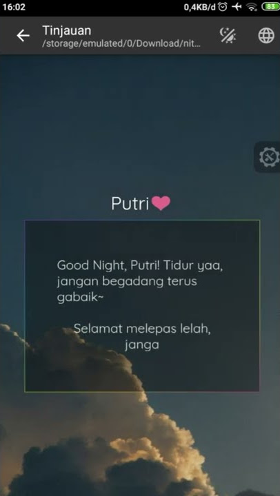 script bucin ucapan selamat malam🖤