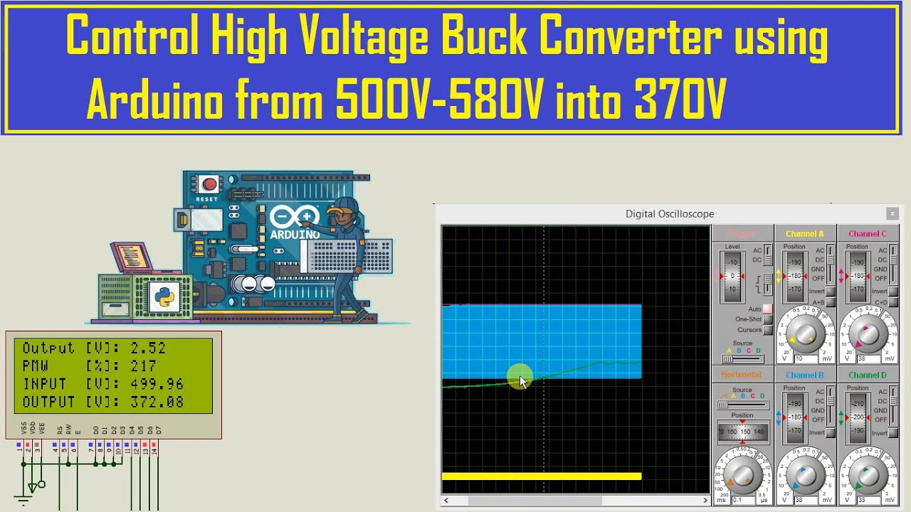 Control High Voltage Buck Converter using Arduino from 500V 580V to ...