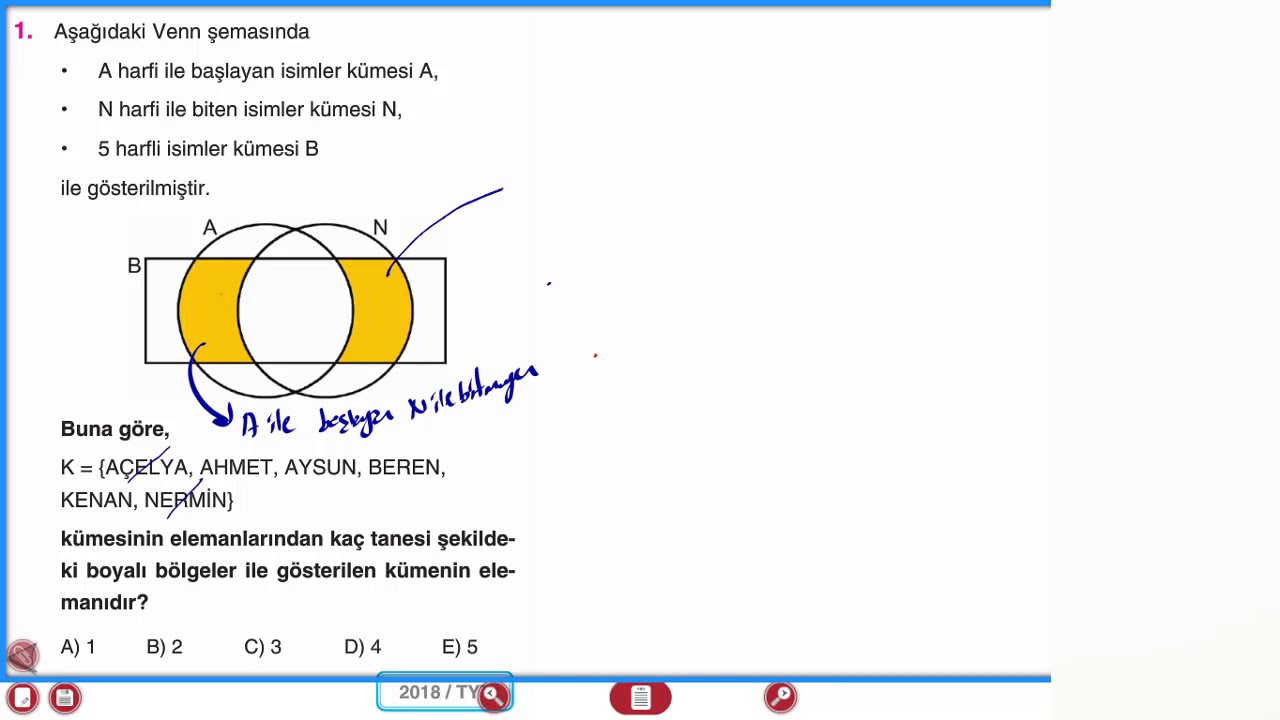 Kumeler Tyt 2018 Cikmis Soru Youtube