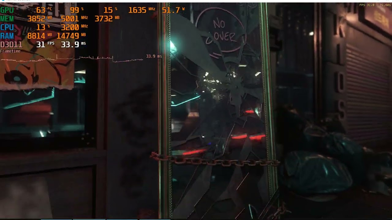 Neon Noir Ray Tracing Benchmark на Quadro T1000