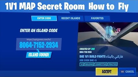 Fortnite BHE 1V1 MAP Secret Room (How to fly)