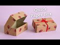 How To Make A Quick Paper Box Paper Box With Lid Tutorial 