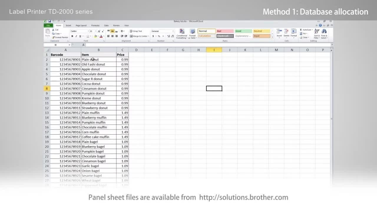TD-2000: Making labels by database or template allocation - YouTube
