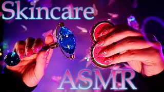 ASMR First Person Skincare 💜(Whispered Version)💜 Layered Sounds 100% TINGLES🤤