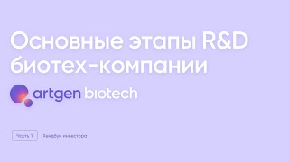 Основные этапы R&amp;D биотехнологической компании