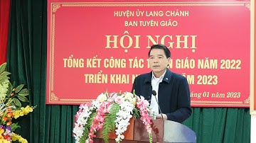 Ban Tuyên giáo Huyện ủy Lang Chánh tổ chức Hội nghị tổng kết công tác Tuyên giáo năm 2022