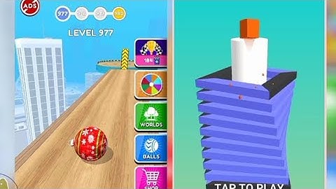 Going Balls vs Stack ball helix jump - SpeedRun Gameplay Ballgames 977