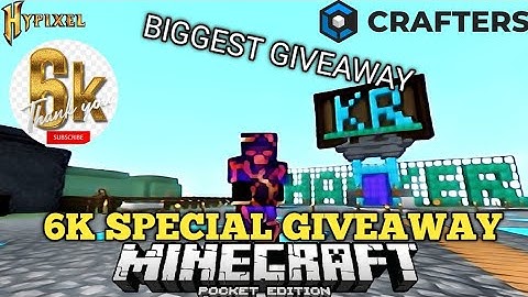 CRAFTERSMC SKYBLOCK 6K SUBSCRIBER SPECIAL GIVEAWAY #craftersmc #satnetwork #stnetwork #hypixel
