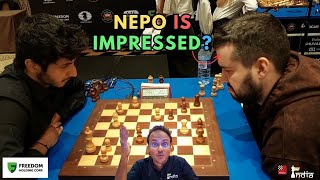 Vidit's insane 30+ move home preparation against Nepo | Commentary by Sagar