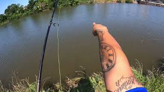 Jr caught he’s pb blue catfish 👌🎣🤜🏽