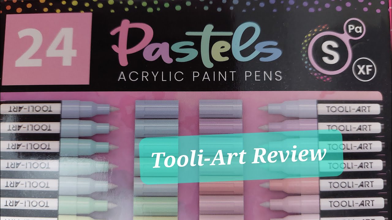 Swatch and review of Tooli-Art PASTEL acrylic paint pens 24 SET