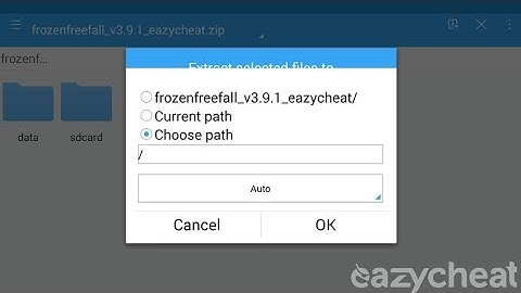 How to extract game save to root (/) directory using es explorer