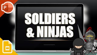 SOLDIERS & NINJAS | Free Game & Instructional PowerPoint for ESL, EFL, and Foreign Languages screenshot 3
