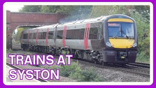 Trains at Syston railway station (28/10/2023)