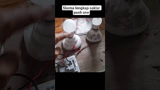 pemasangan lengkap saklar push one 3 gang saklar teiple #shorts #tutorial