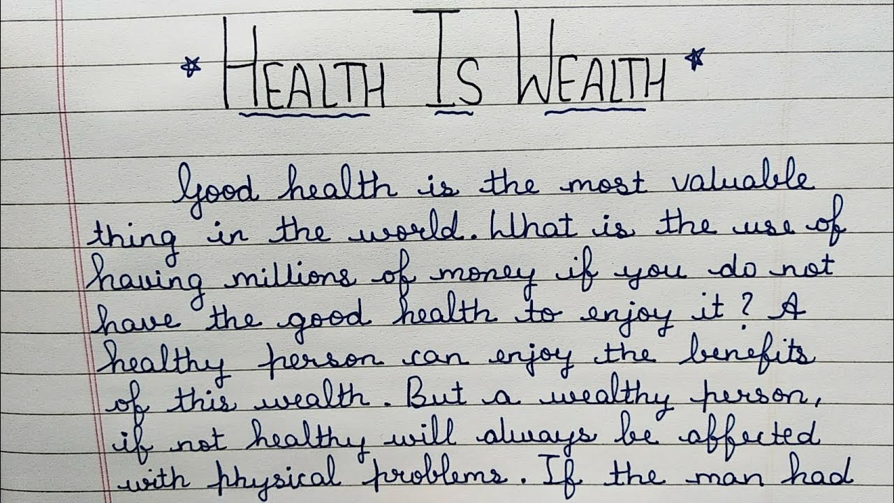 Health is Wealth || Expansion of idea || Expansion of theme || 10th std ...