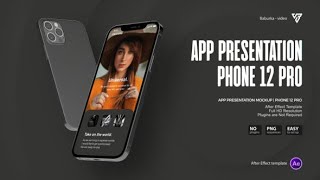 App Presentation Mockup | iPhone 12 Pro (Top After Effects Templates)