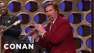 Ron Burgundy's "Anchorman" Announcement | CONAN on TBS